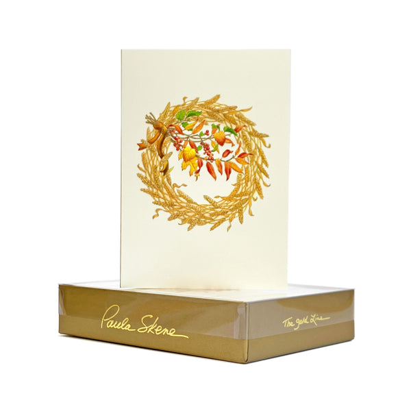 Grape Leaf Wreath - Thanksgiving Card