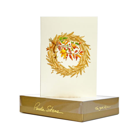 Grape Leaf Wreath - Thanksgiving Card