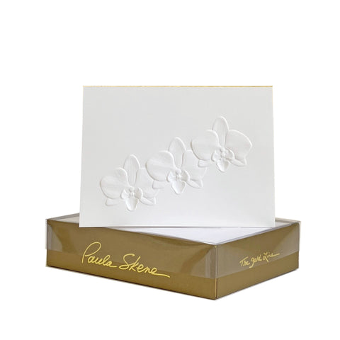 Triple Orchid- Blind Embossed