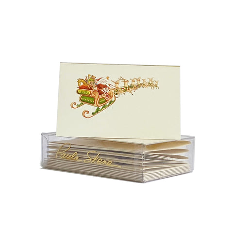Sleigh with Reindeer Enclosure Cards