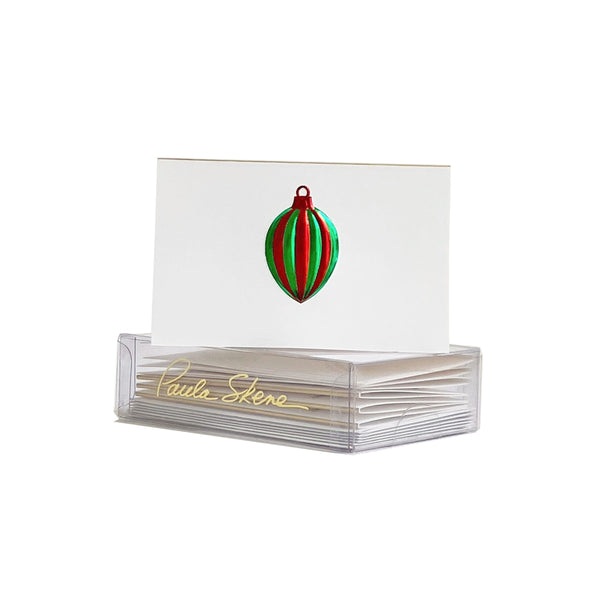 Striped Ornament Enclosure Cards