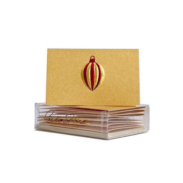 Striped Ornament Enclosure Cards