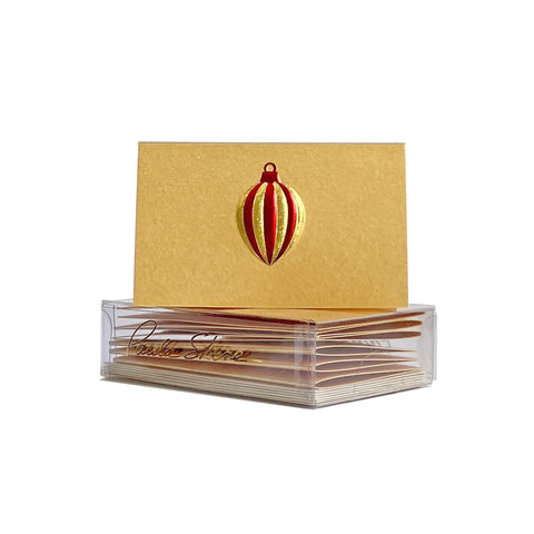 Striped Ornament Enclosure Cards