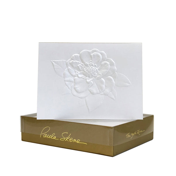 Camellia in Bloom - Blind Embossed