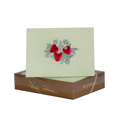 Strawberries on Light Green