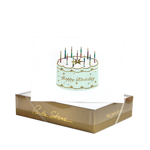 Starring Birthday Cake on White