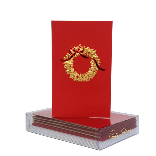 Wreath With Bow Boxed Mini Note