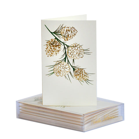 Pine Cone Branch Boxed Mini Note