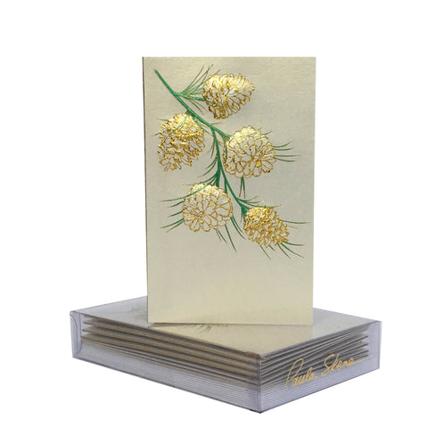 Pine Cone Branch Boxed Mini Note