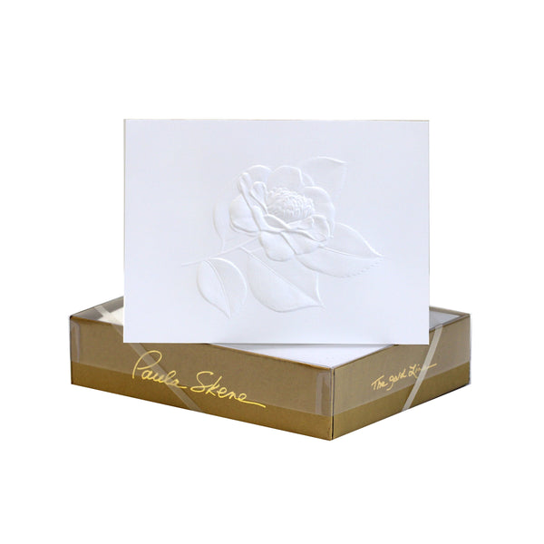 Camellia - Blind Embossed, Wedding Greeting Card