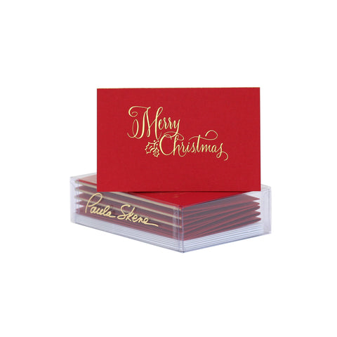 Merry Christmas Calligraphy Enclosure Card