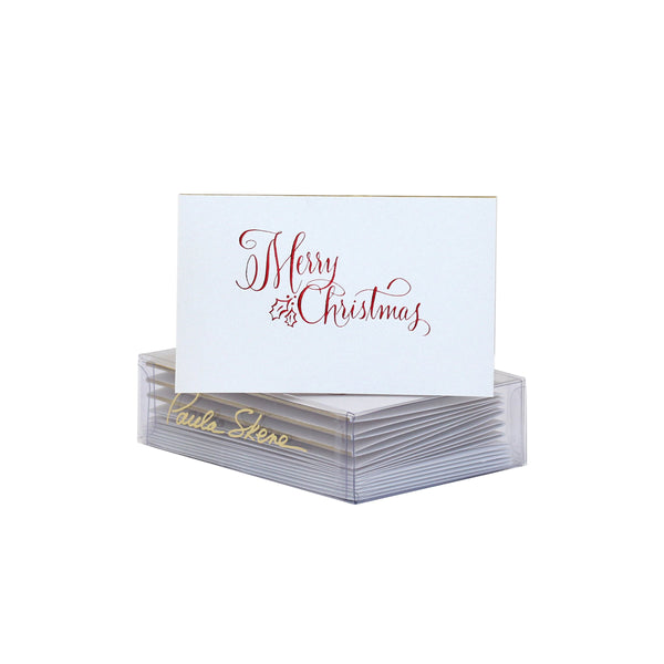 Merry Christmas Calligraphy Enclosure Card