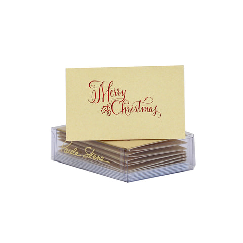 Merry Christmas Calligraphy Enclosure Card