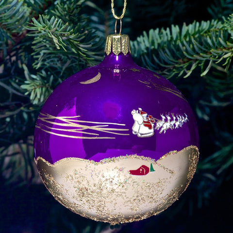 Santa Ornament - Purple